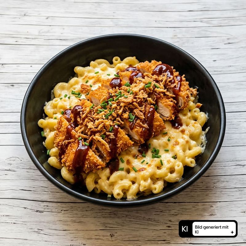 BBQ Mac and Cheese Crispy Chicken