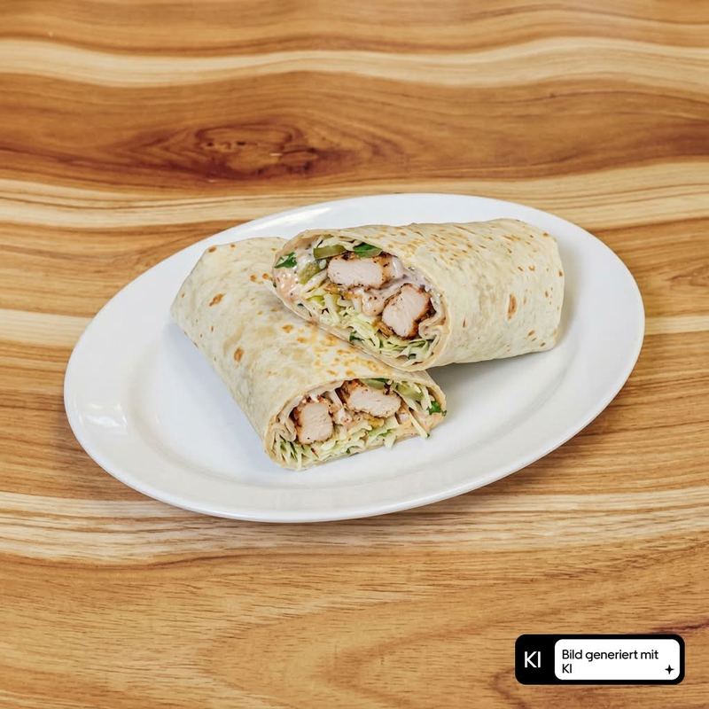 White BBQ Burrito